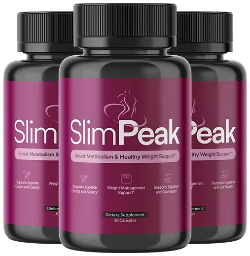 Três frascos de SlimPeak